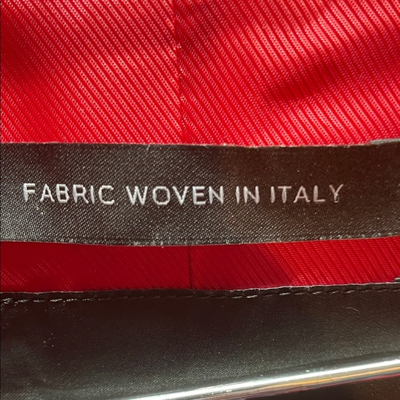 Talbots Plus Fabric woven in Italy Bold Red Trench Coat - Picture 9 of 11